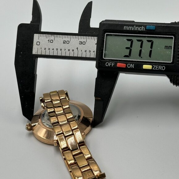 Lola Rose Watch Rose Gold Tone White Howlite Marble Dial New Battery 7.25 Inch - Picture 11 of 12